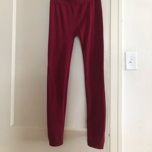 Burgundy leggings